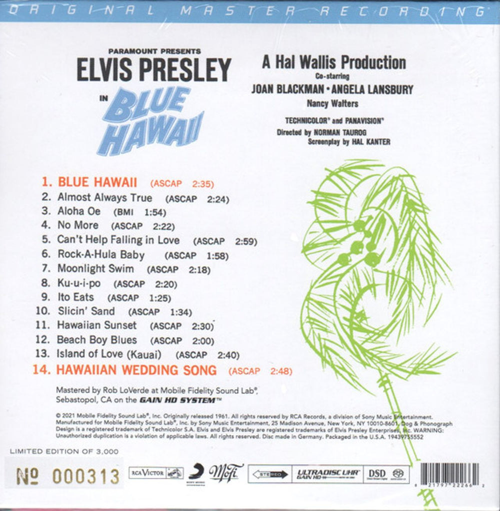 Elvis Presley Blue Hawaii - Super Audio CD - Sealed US super audio CD SACD ELVSABL791234