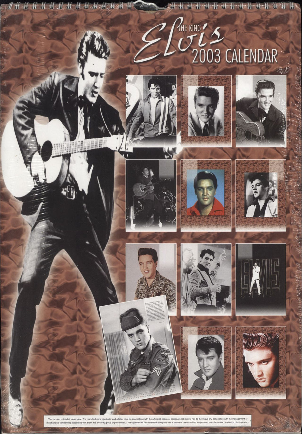 Elvis Presley Calendar 2003 UK calendar ELVCACA225217