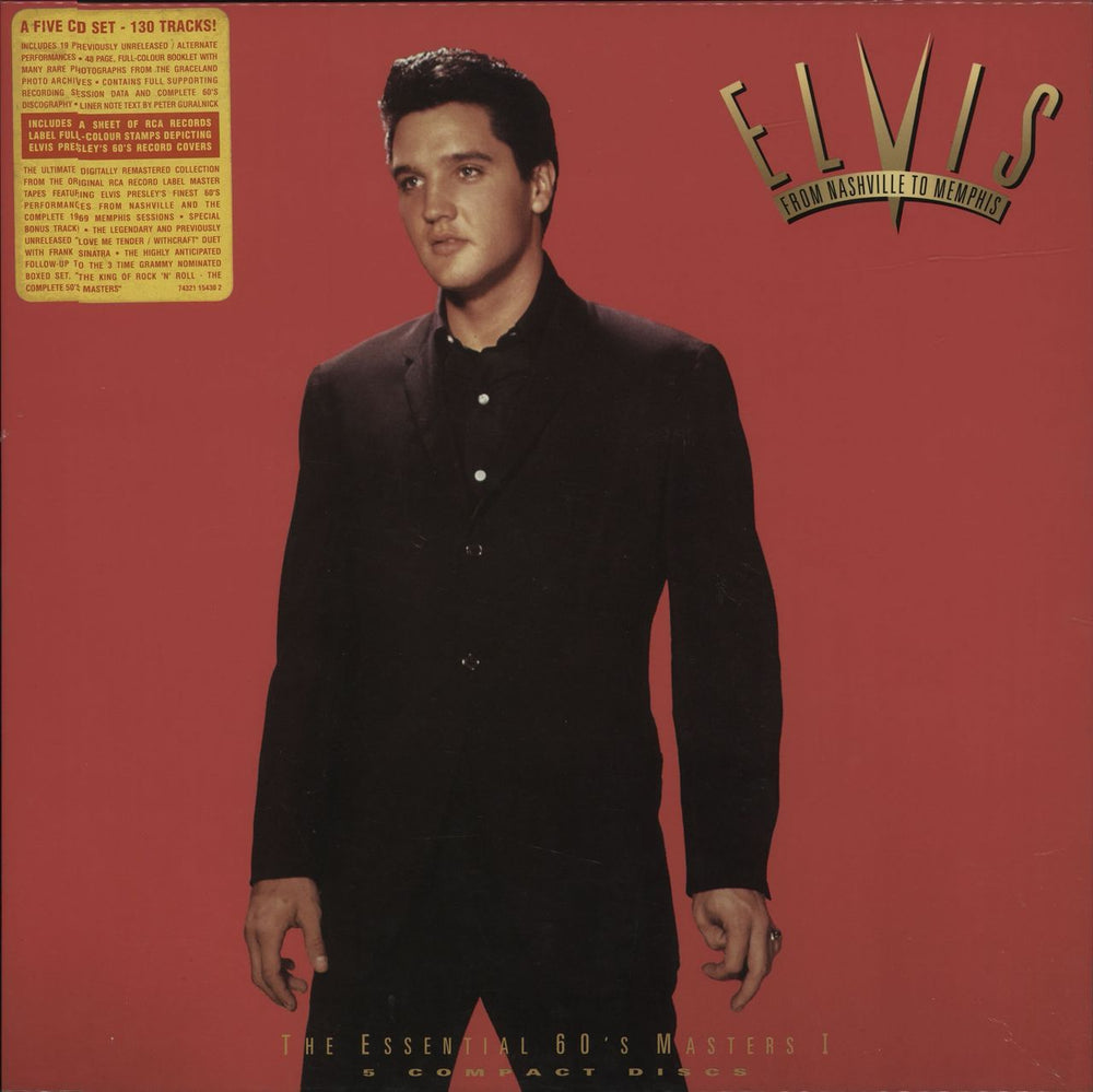 Elvis Presley From Nashville To Memphis - 5CD + sticker UK CD Album Box Set 74321154302