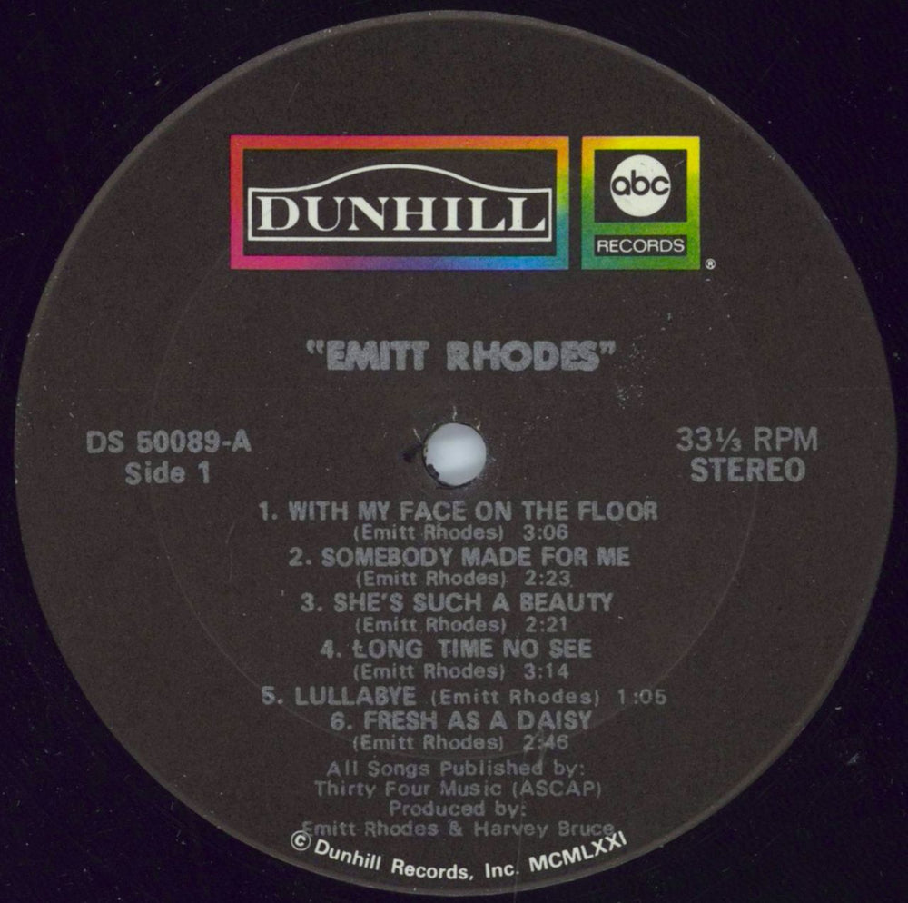 Emitt Rhodes Emitt Rhodes US vinyl LP album (LP record) EMILPEM797254