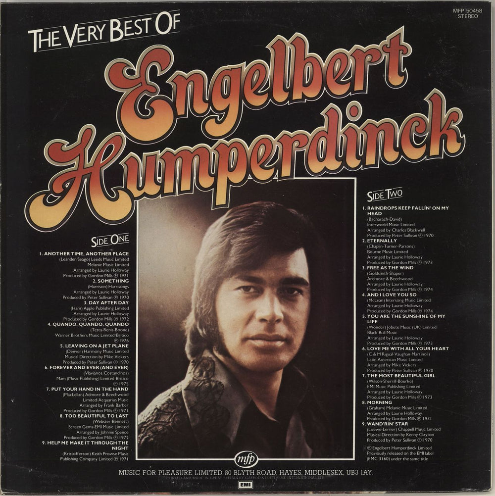 Engelbert Humperdinck (Singer) The Very Best Of Engelbert Humperdinck UK vinyl LP album (LP record)