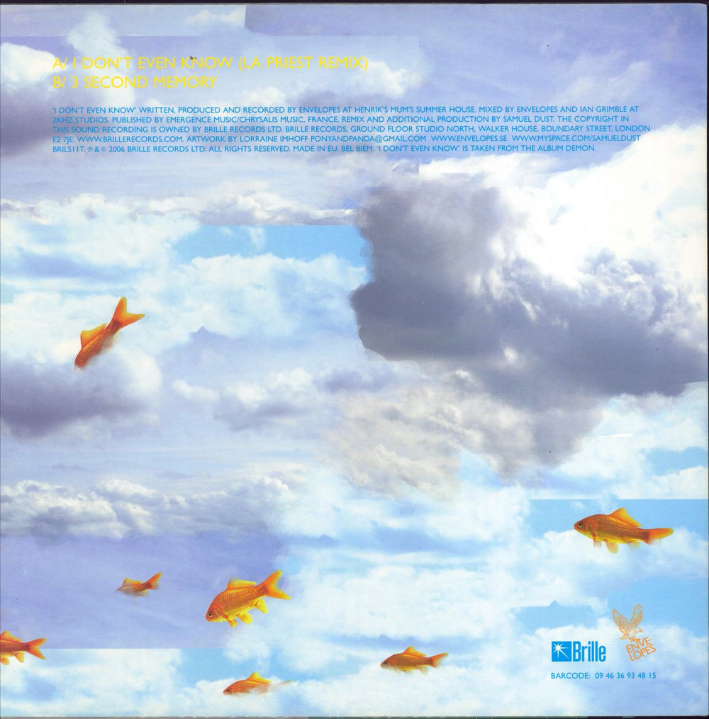 Envelopes I Don't Even Know Remix UK 12" vinyl single (12 inch record / Maxi-single)