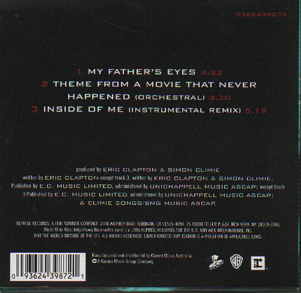 Eric Clapton My Father's Eyes Australian CD single (CD5 / 5") CLPC5MY105798