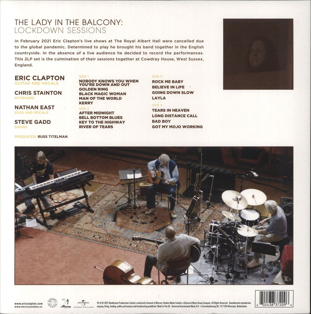 Eric Clapton The Lady In The Balcony: Lockdown Sessions UK 2-LP vinyl record set (Double LP Album) 602438372096