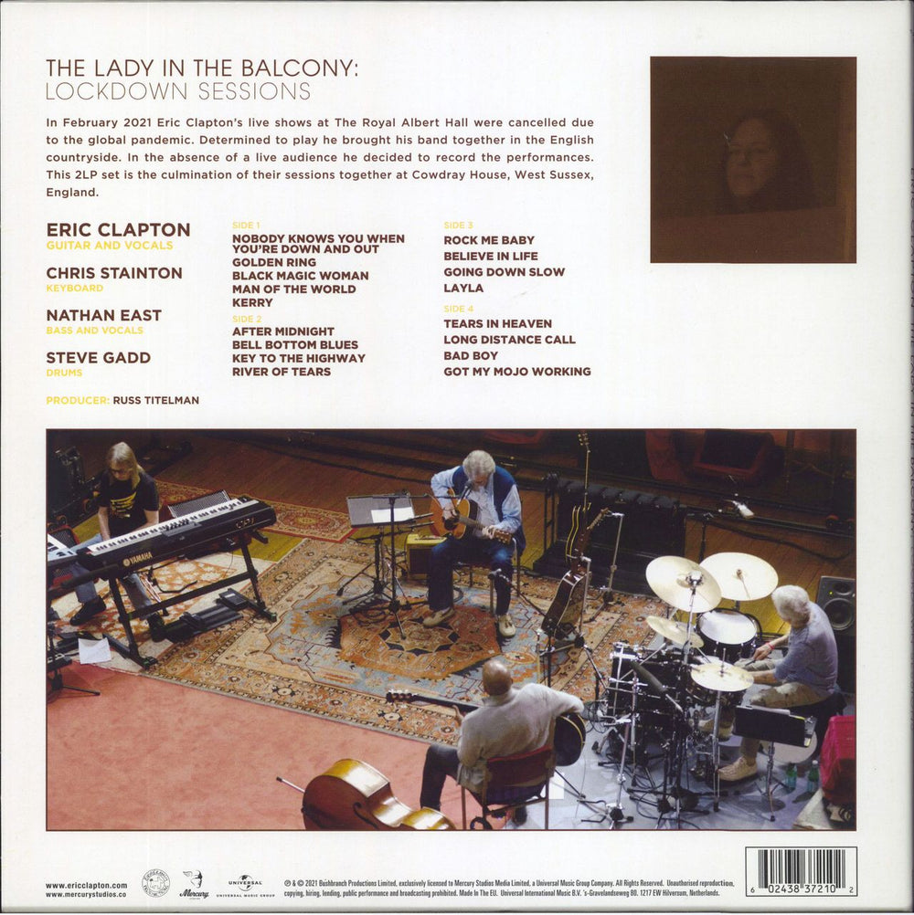 Eric Clapton The Lady In The Balcony: Lockdown Sessions - Yellow Vinyl UK 2-LP vinyl record set (Double LP Album) 602438372102