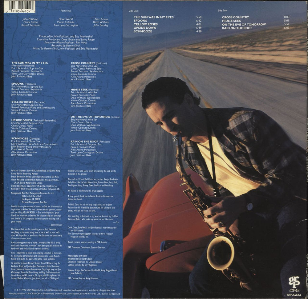 Eric Marienthal Crossroads Swiss vinyl LP album (LP record) 011105961011