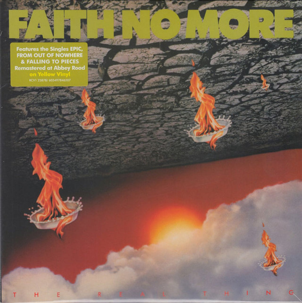 Faith No More The Real Thing - Yellow Vinyl - Sealed UK vinyl LP album (LP record) RCV125878