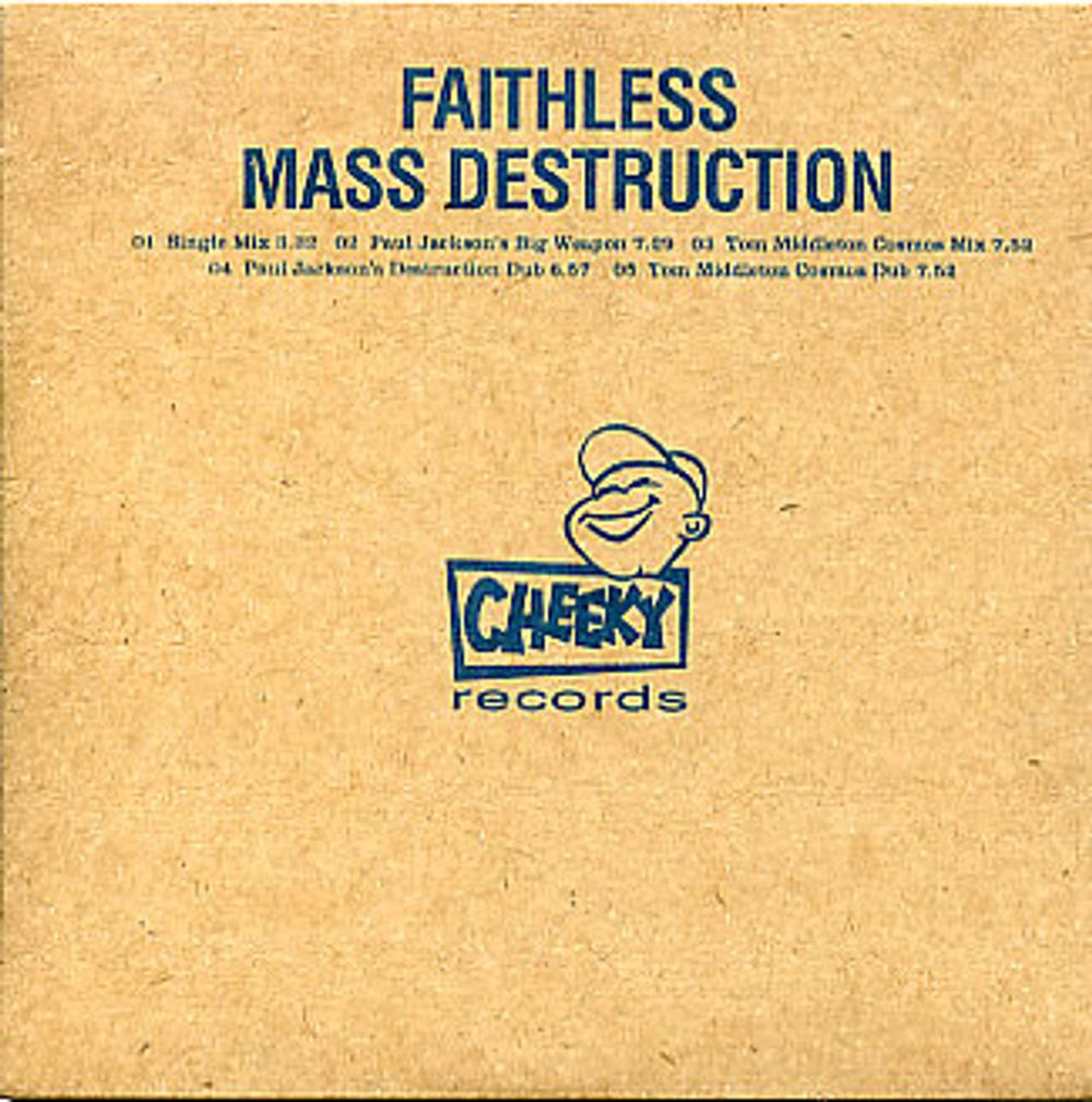 Faithless Mass Destruction UK Promo CD single (CD5 / 5") CHEEKY22