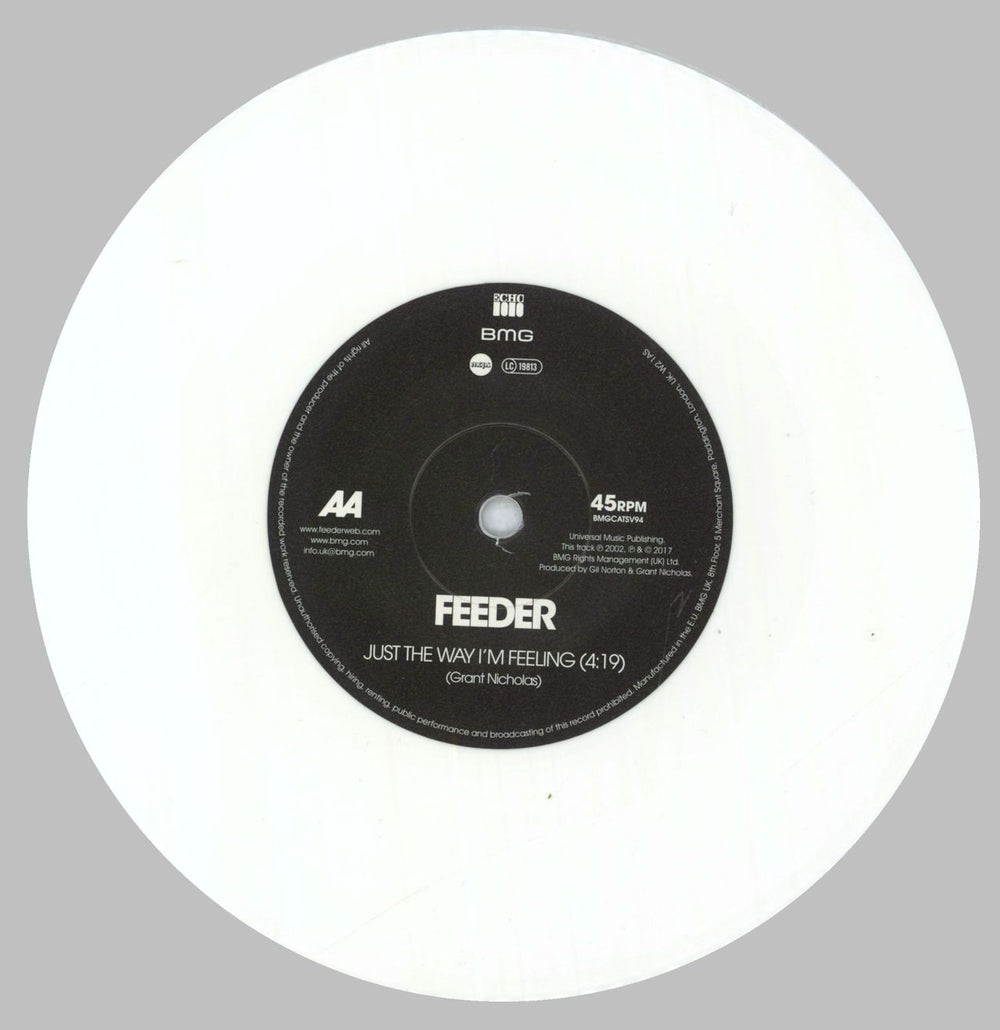 Feeder Forget About Tomorrow - RSD - White Vinyl UK 7" vinyl single (7 inch record / 45) 4050538258943