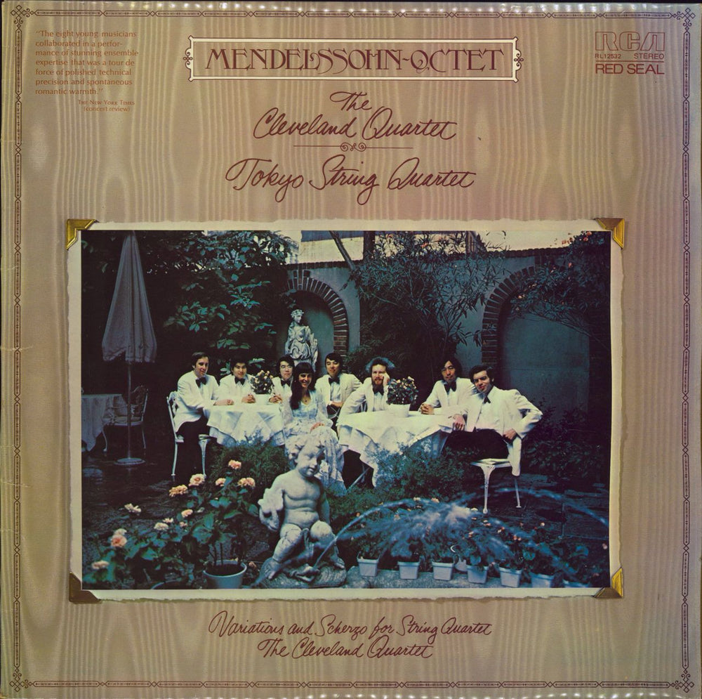 Felix Mendelssohn Octet in E Flat, Op.20 / Variations And Scherzo For String Quartet, Op.31 UK vinyl LP album (LP record) RL12532