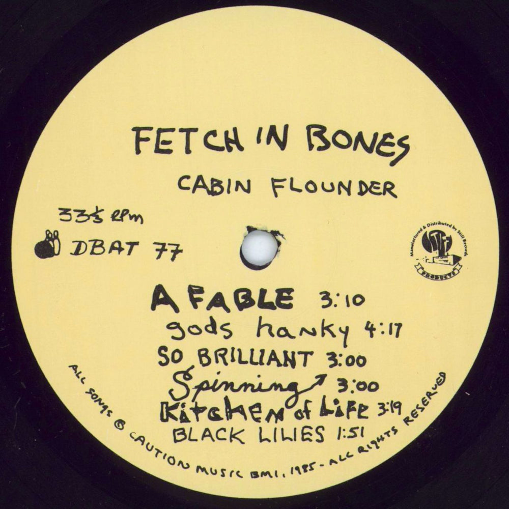 Fetchin Bones Cabin Flounder UK vinyl LP album (LP record) IF9LPCA803551