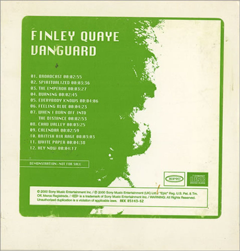 Finley Quaye Vanguard US Promo CD single (CD5 / 5") FQUC5VA195212