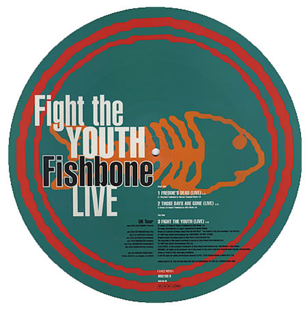 Fishbone Fight The Youth - Live UK 12" vinyl picture disc (12 inch picture record) FSH2PFI102639