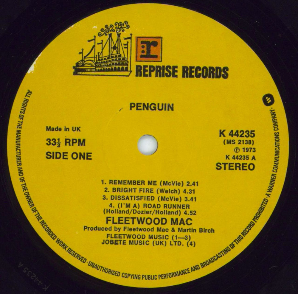 Fleetwood Mac Penguin UK vinyl LP album (LP record) MACLPPE806286