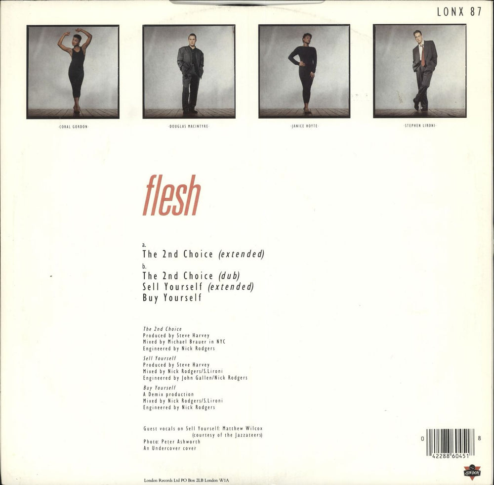 Flesh The 2nd Choice UK 12" vinyl single (12 inch record / Maxi-single) 042288604518