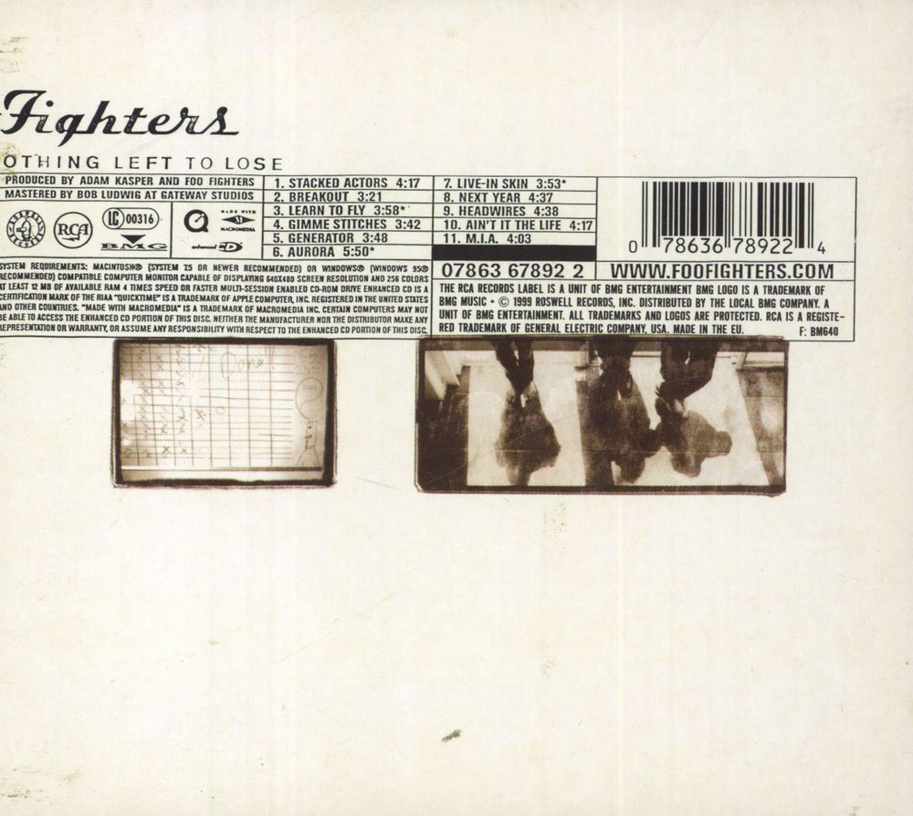 Foo Fighters There Is Nothing Left To Lose UK CD album (CDLP) 078636789224