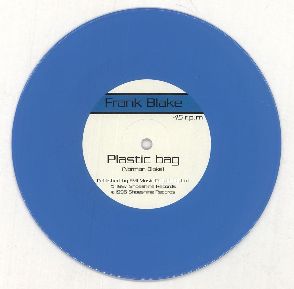 Frank Blake Plastic Bag - Blue Vinyl Spanish 7" vinyl single (7 inch record / 45) FBE07PL747530