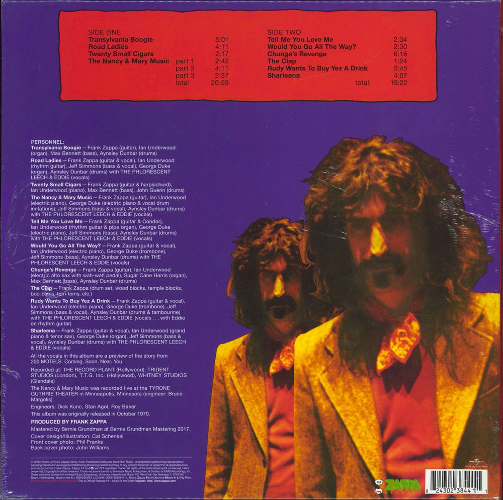 Frank Zappa Chunga's Revenge - 180gm - Sealed UK vinyl LP album (LP record) 824302384411