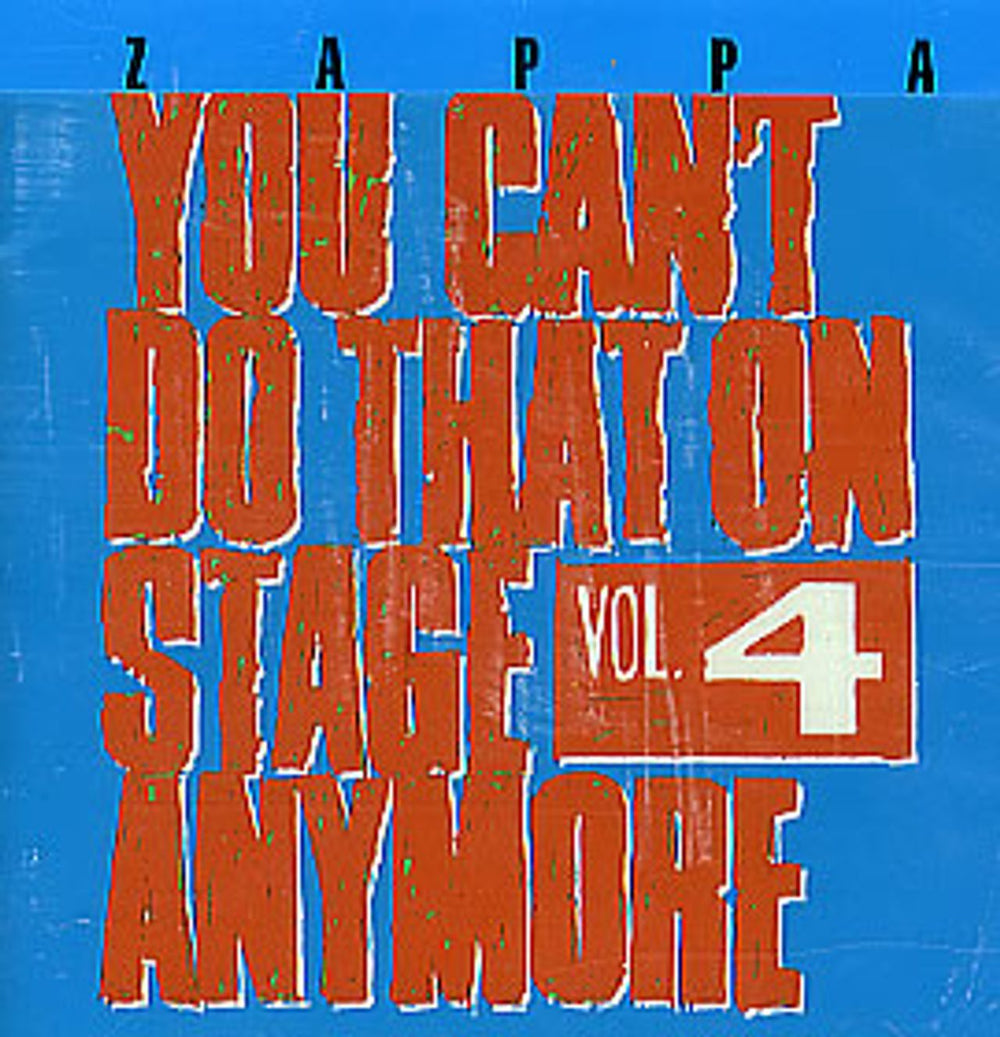 Frank Zappa You Can't Do That On Stage Anymore Vol. 4 US 2 CD album set (Double CD) RCD10567/68