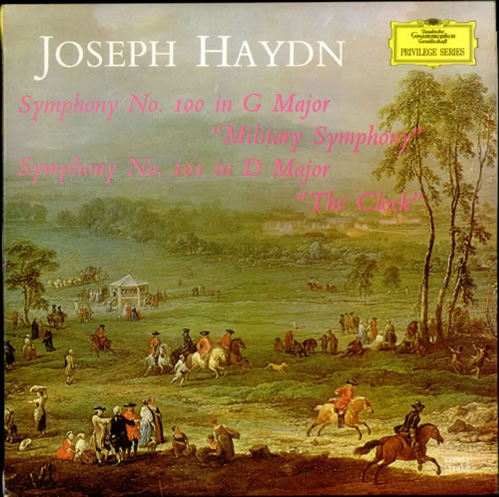 Franz Joseph Haydn Symphony No. 100 'Military Symphony' & No. 101 'The Clock' UK vinyl LP album (LP record) 135037