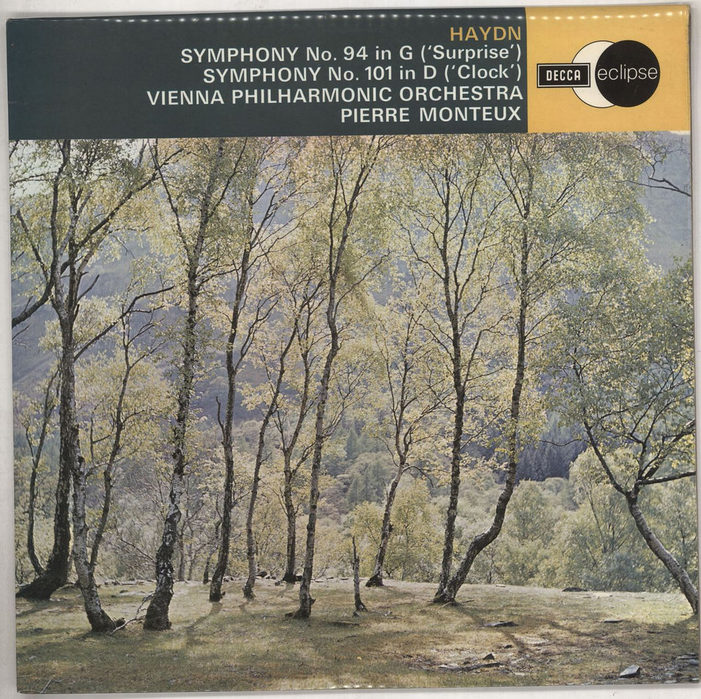 Franz Joseph Haydn Symphony No. 94 In G ('Surprise') / Symphony No. 101 In D ('Clock') UK vinyl LP album (LP record) ECS574