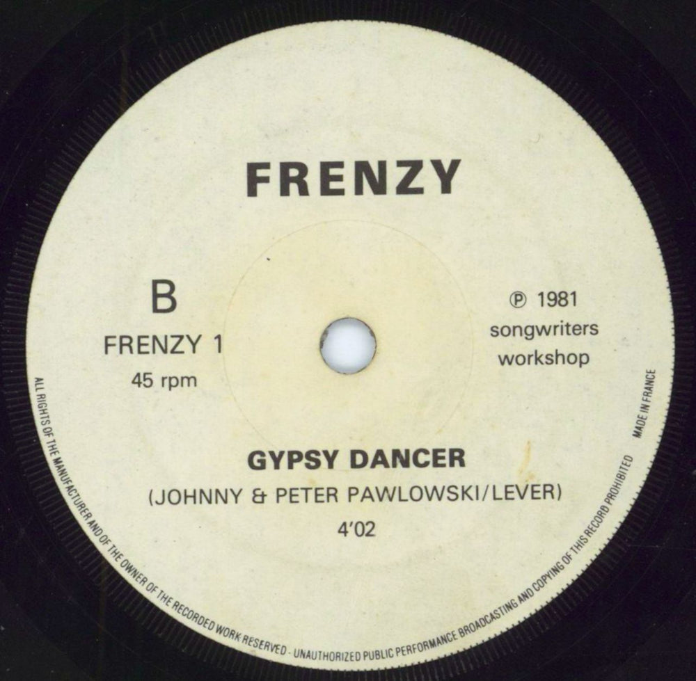 Frenzy (Rock) This Is The Last Time - Autographed UK 7" vinyl single (7 inch record / 45)