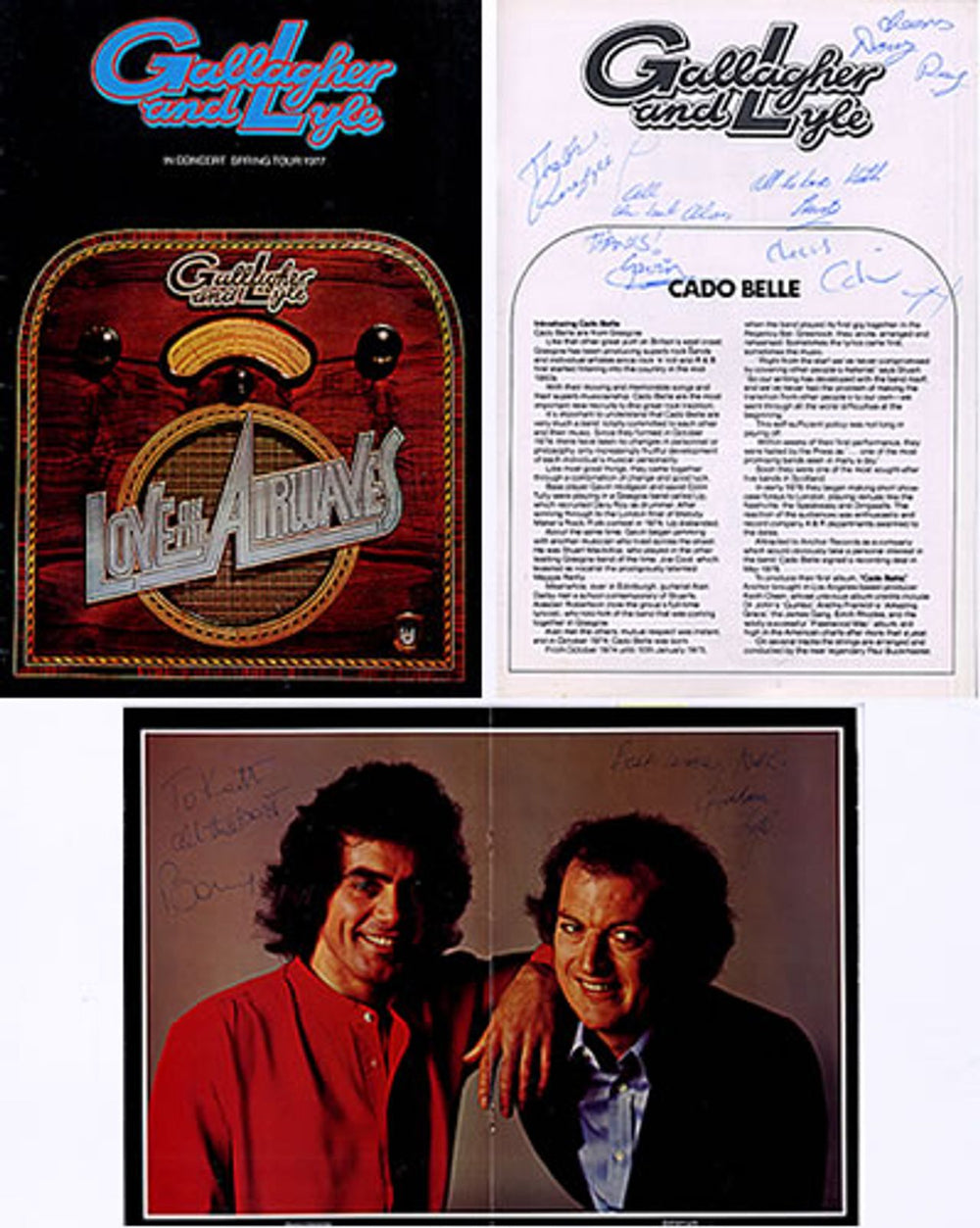Gallagher And Lyle In Concert Spring Tour 1977 - Autographed UK tour programme TOUR PROGRAMME