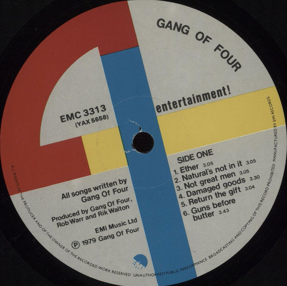 Gang Of Four Entertainment UK vinyl LP album (LP record) GGOLPEN315671