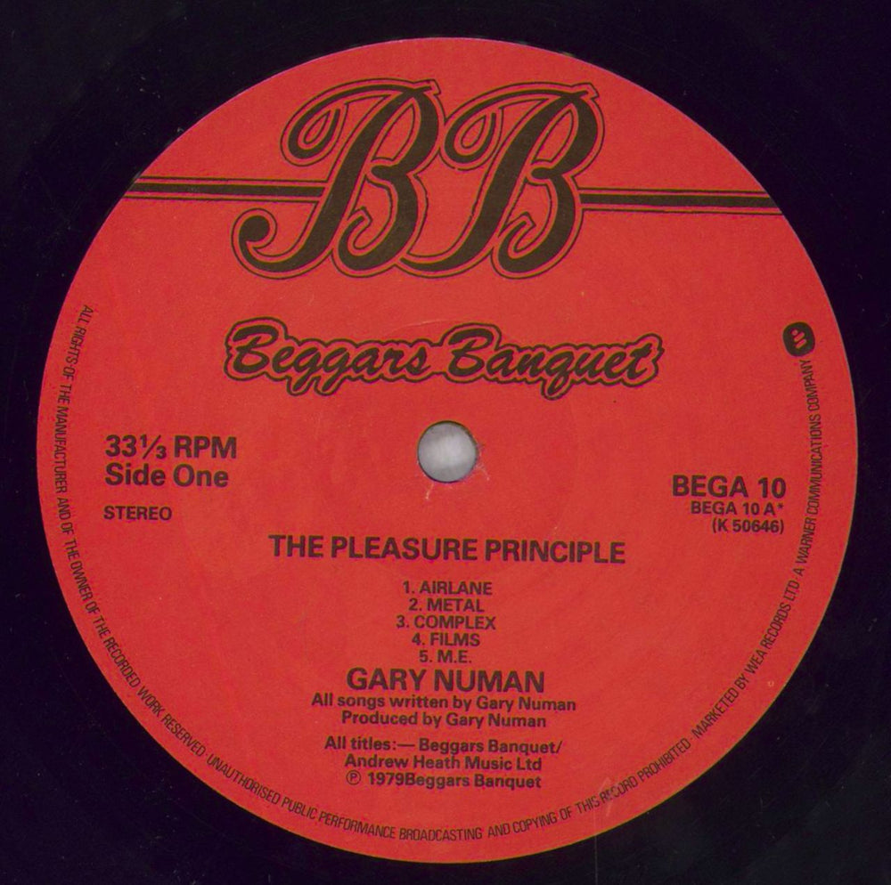 Gary Numan The Pleasure Principle - Shrink UK vinyl LP album (LP record) NUMLPTH825404