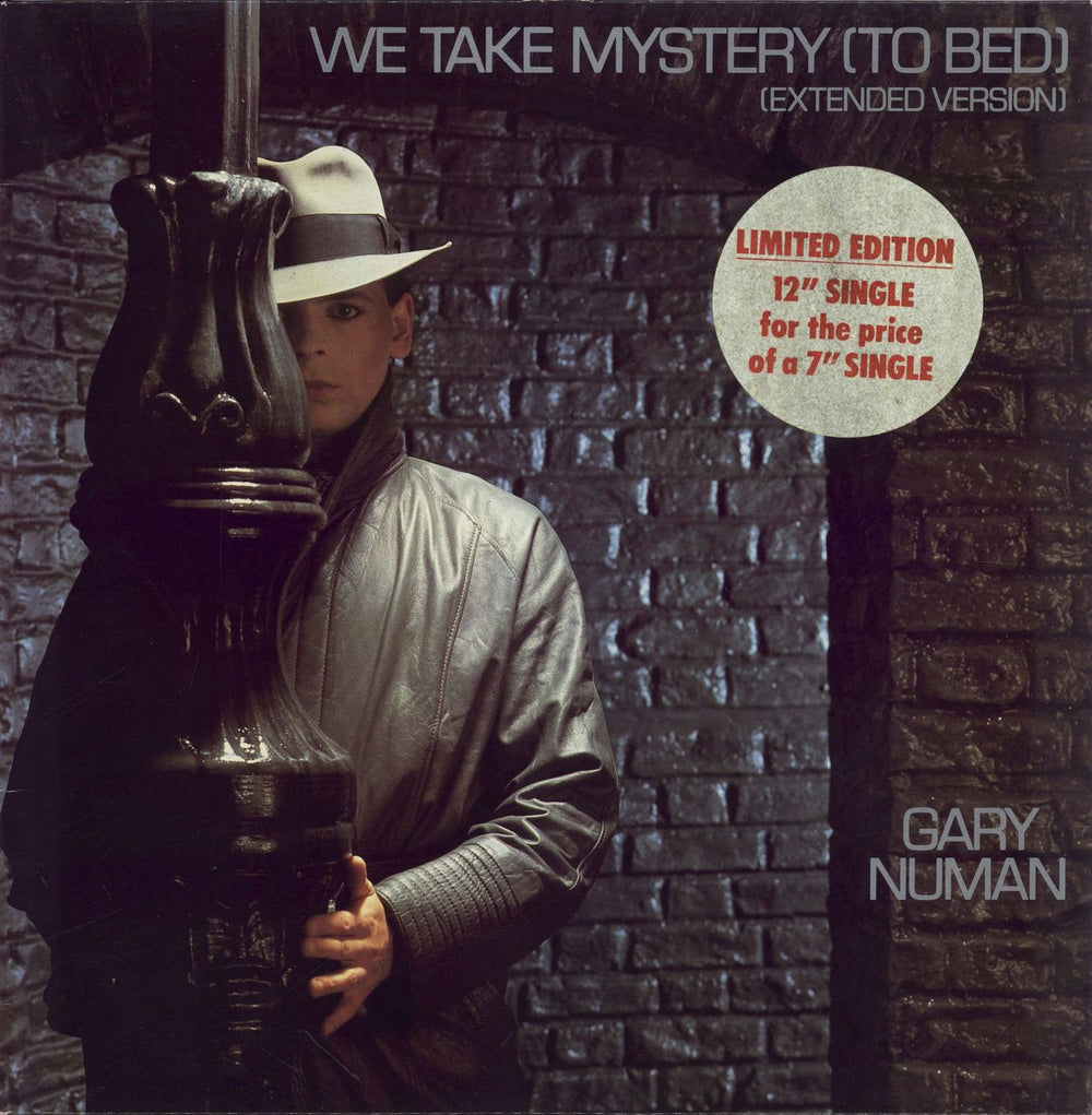 Gary Numan We Take Mystery To Bed + hypesticker UK 12" vinyl single (12 inch record / Maxi-single) BEG77T