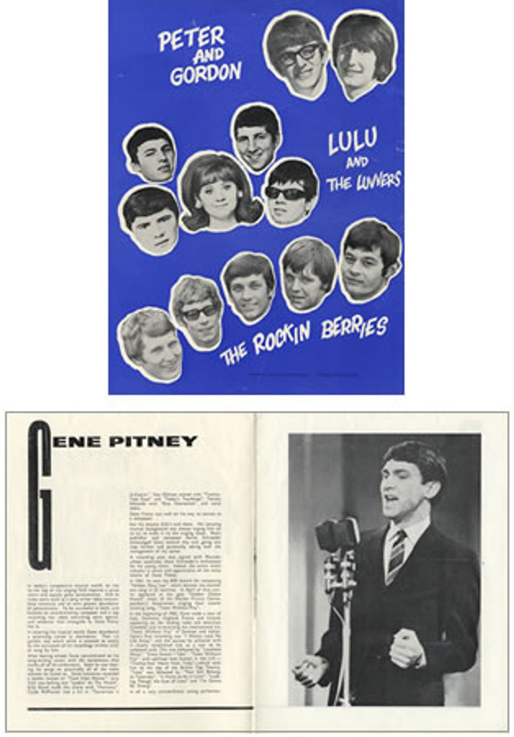 Gene Pitney 1965 UK Tour UK tour programme GPTTRUK374916