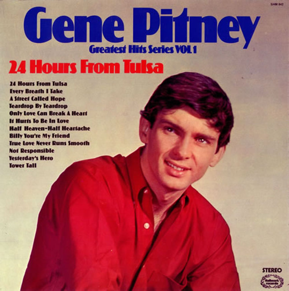 Gene Pitney 24 Four Hours From Tulsa UK vinyl LP album (LP record) SHM842