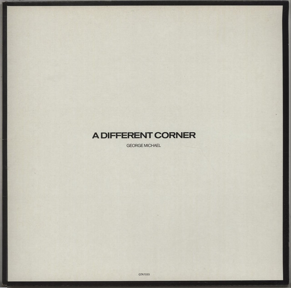 George Michael A Different Corner - Gatefold UK 12" vinyl single (12 inch record / Maxi-single) GTA7033