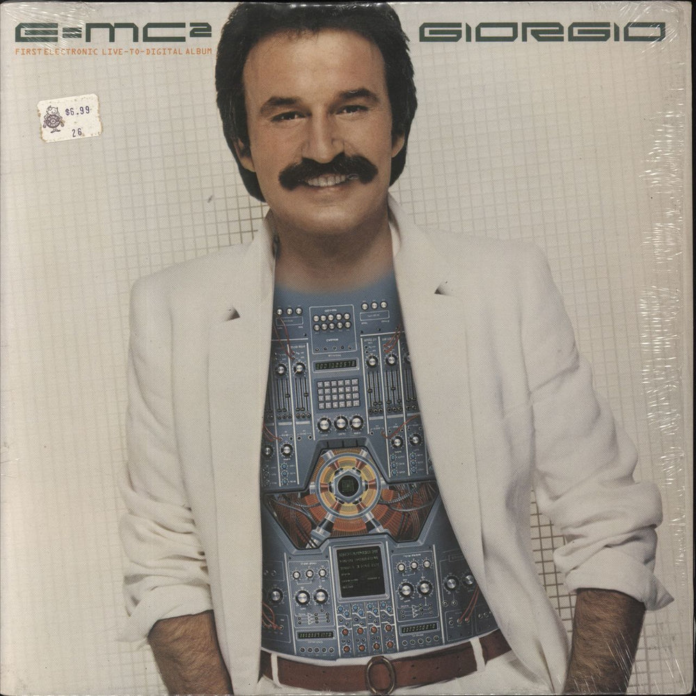 Giorgio Moroder E=MC² - shrink US vinyl LP album (LP record) NBLP-7169
