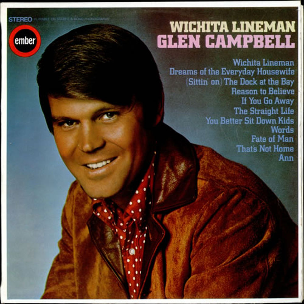 Glen Campbell Wichita Lineman UK vinyl LP album (LP record) NR5043
