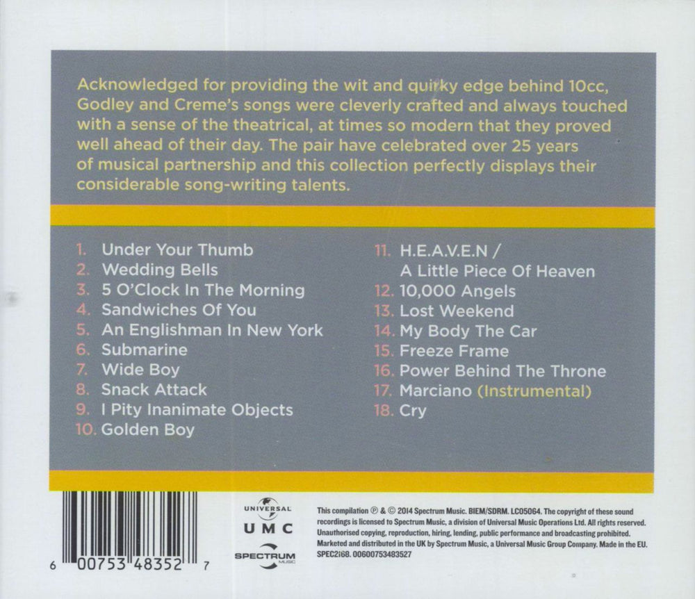 Godley & Creme Cry - The Very Best Of UK CD album (CDLP)