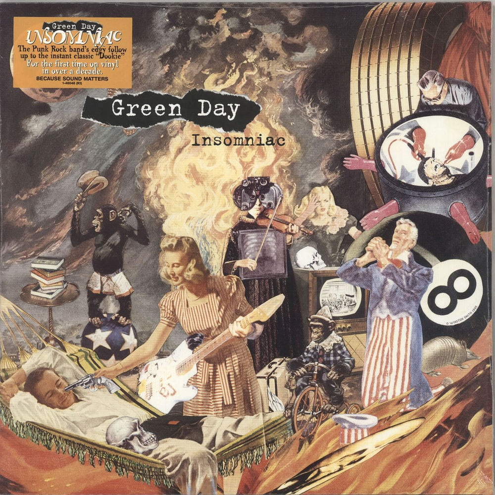 Green Day Insomniac - Sealed US vinyl LP album (LP record) 146046[K1]