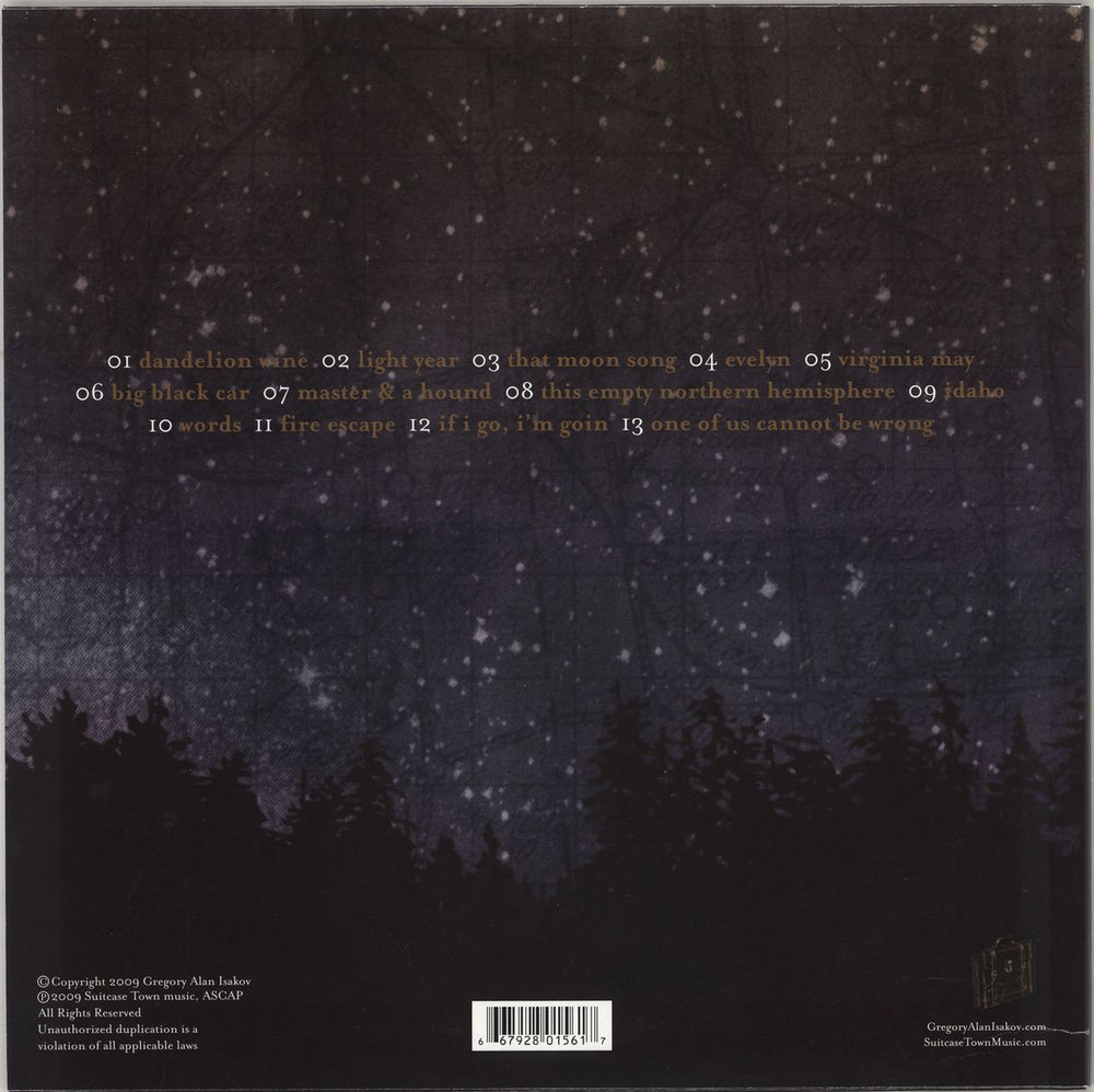 Gregory Alan Isakov This Empty Northern Hemisphere US vinyl LP album (LP record) 667928015617