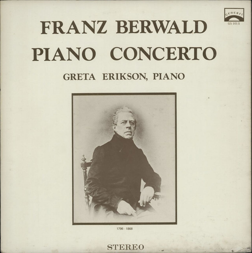 Greta Erikson Franz Berwald Piano Concerto US vinyl LP album (LP record) GS1011