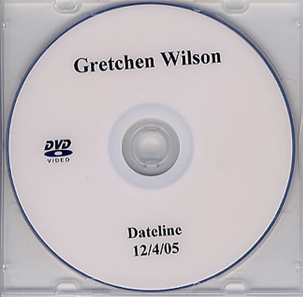 Gretchen Wilson Dateline NBC US Promo promo DVD-R PROMO DVD