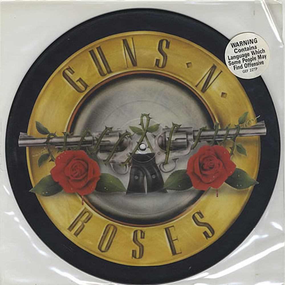 Guns N Roses It's So Easy - Stickered UK 12" vinyl picture disc (12 inch picture record) GEF22TP