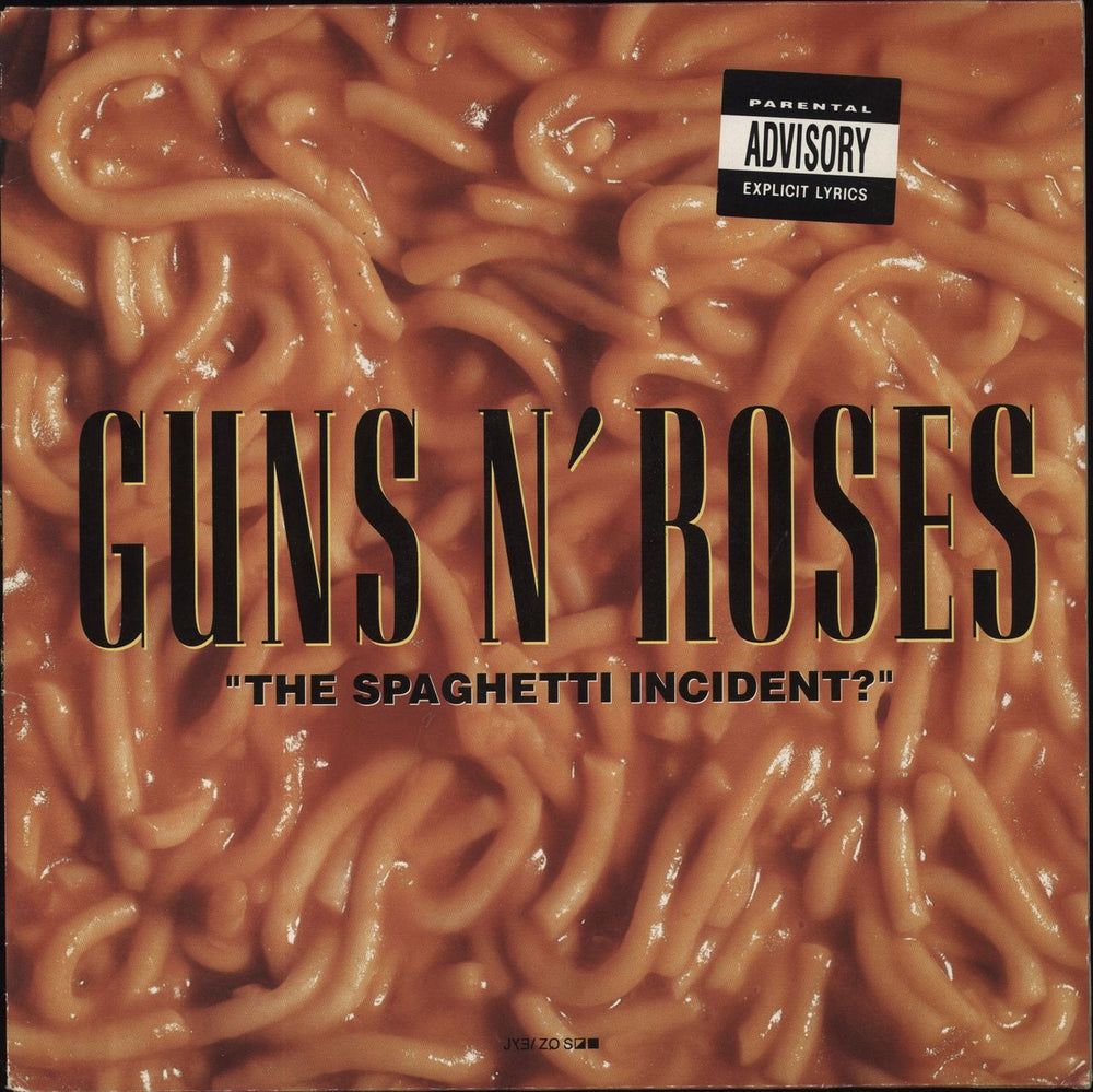 Guns N Roses The Spaghetti Incident? - Warning sticker - EX UK vinyl LP album (LP record) GEF24617