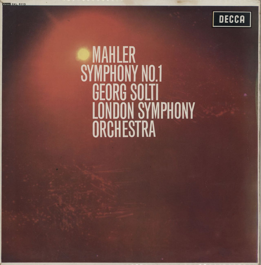 Gustav Mahler Symphony No. 1 - 3rd UK vinyl LP album (LP record) SXL6113