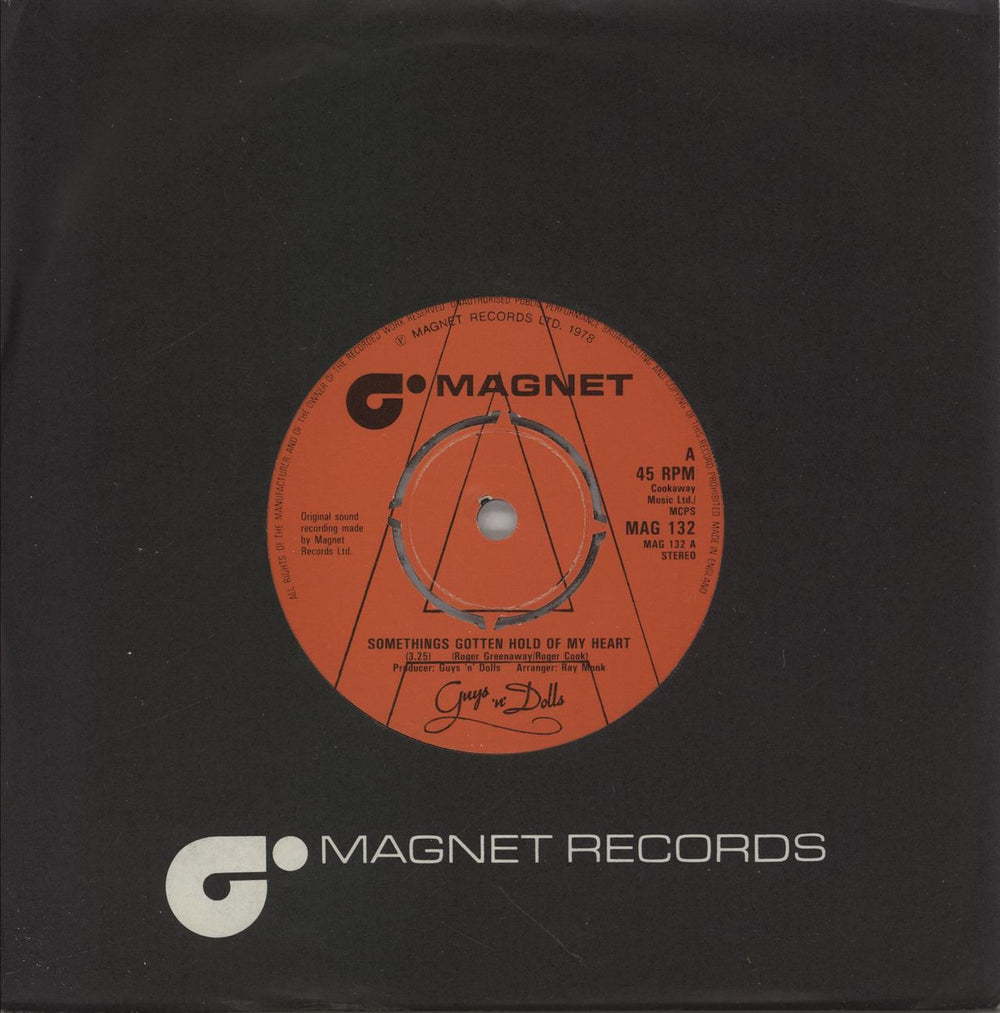 Guys 'n' Dolls Somethings Gotten Hold Of My Heart - A Label UK Promo 7" vinyl single (7 inch record / 45) MAG132