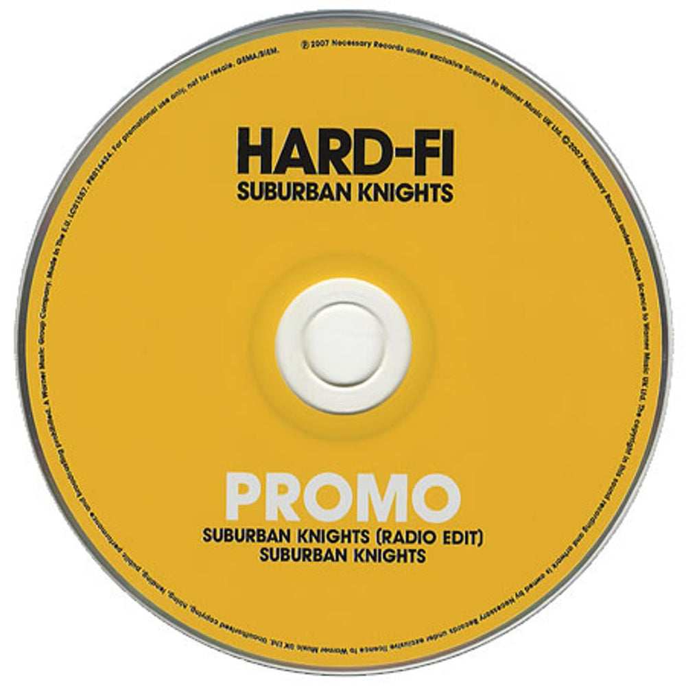 Hard-Fi Suburban Knights UK Promo CD single (CD5 / 5") H0-C5SU413071