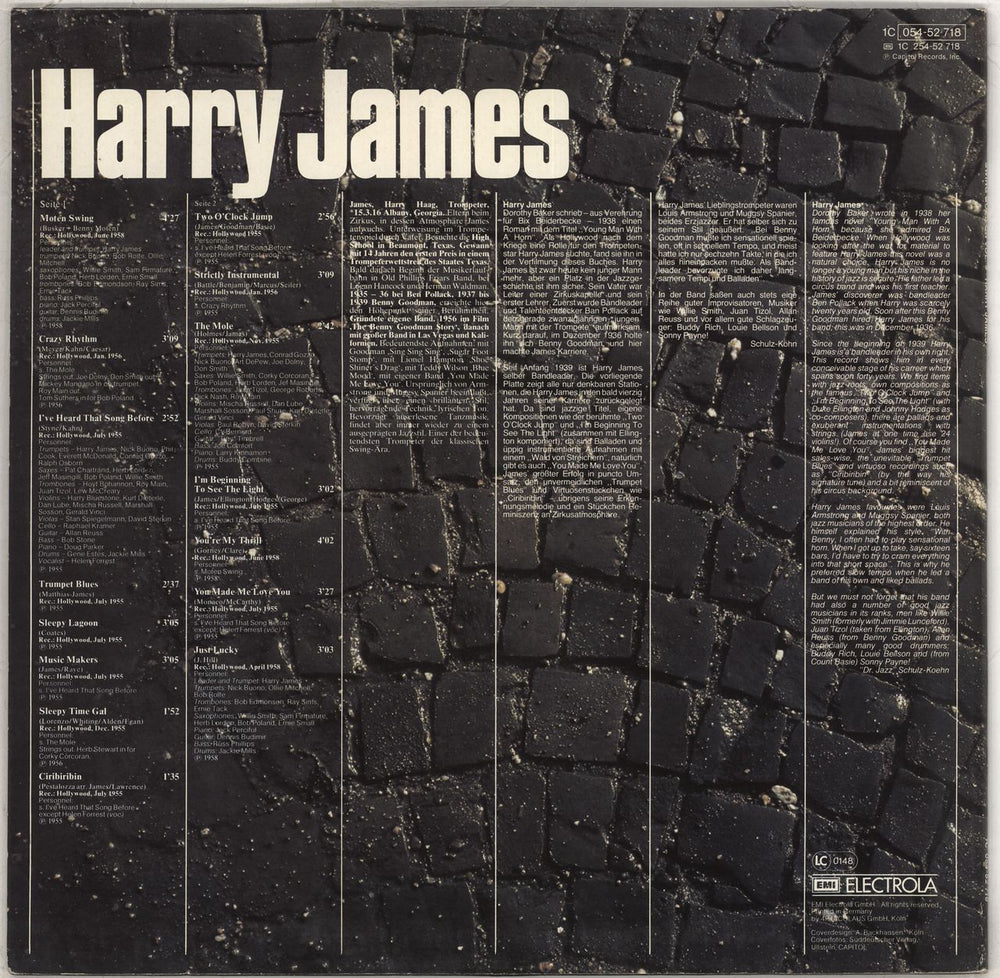 Harry James Swing Goes On! Vol. 9 German vinyl LP album (LP record)