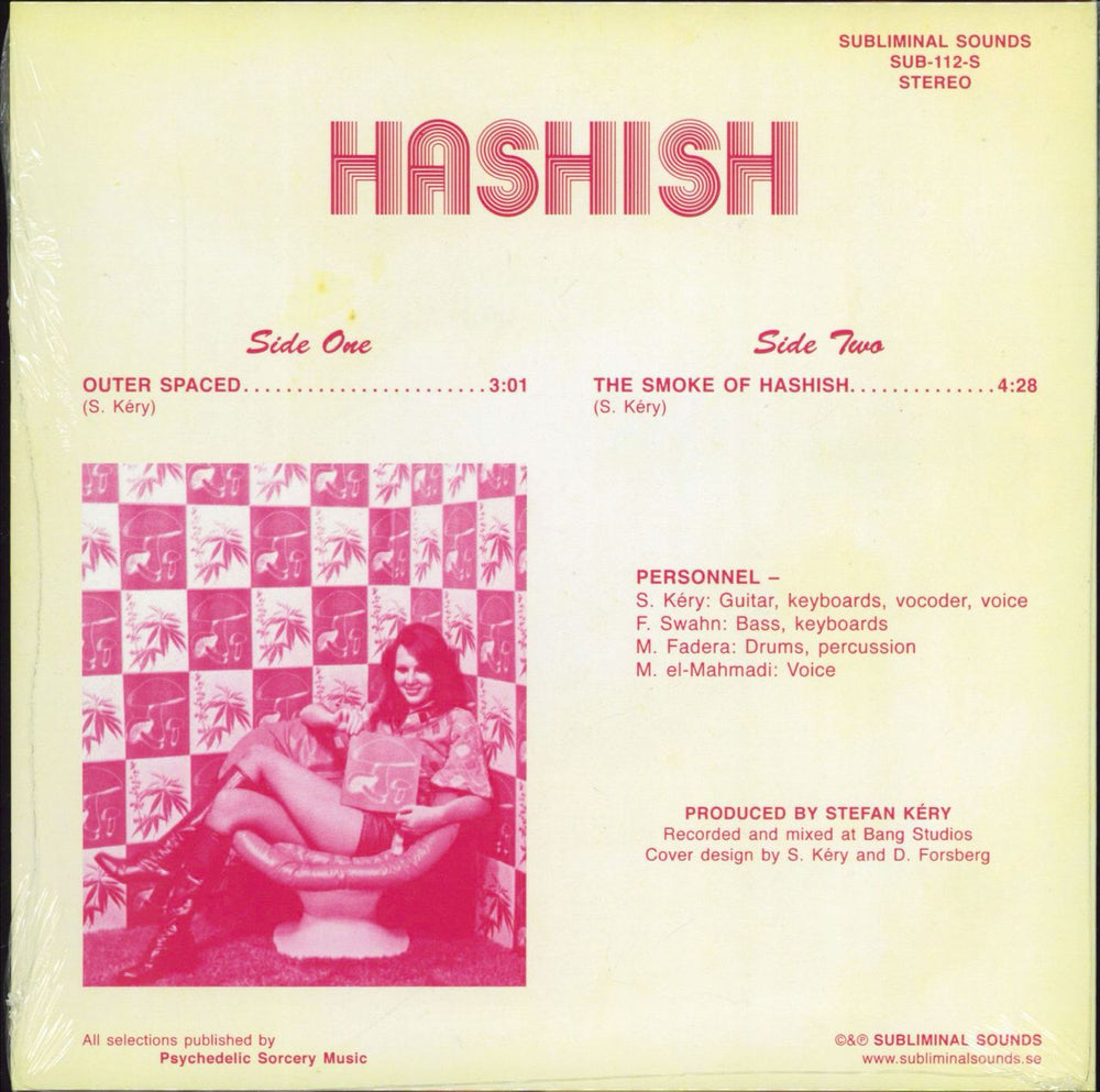Hashish Outer Spaced - Sealed Swedish 7" vinyl single (7 inch record / 45)