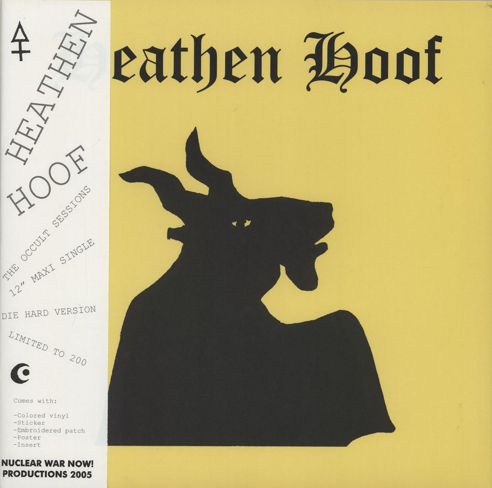 Heathen Hoof The Occult Sessions - Die Hard Edition - Yellow Vinyl US 12" vinyl single (12 inch record / Maxi-single) ANTI-GOTH025