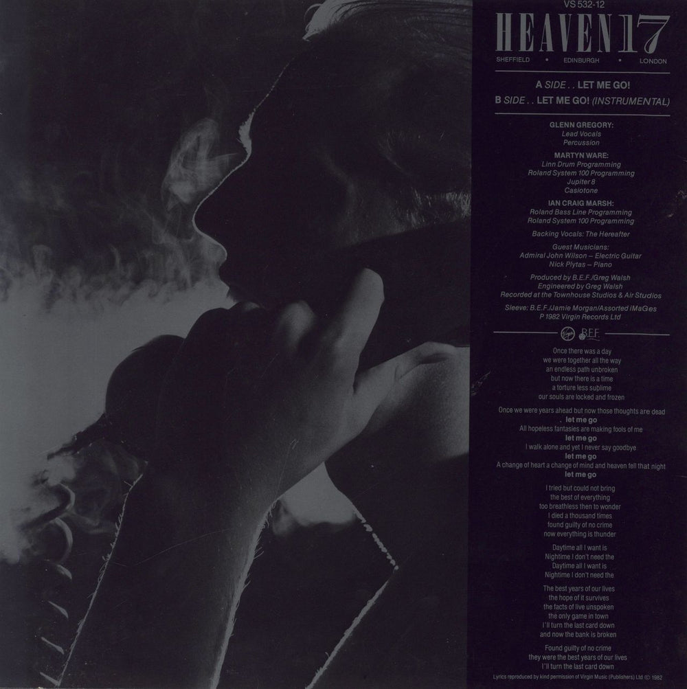 Heaven 17 Let Me Go! UK 12" vinyl single (12 inch record / Maxi-single)