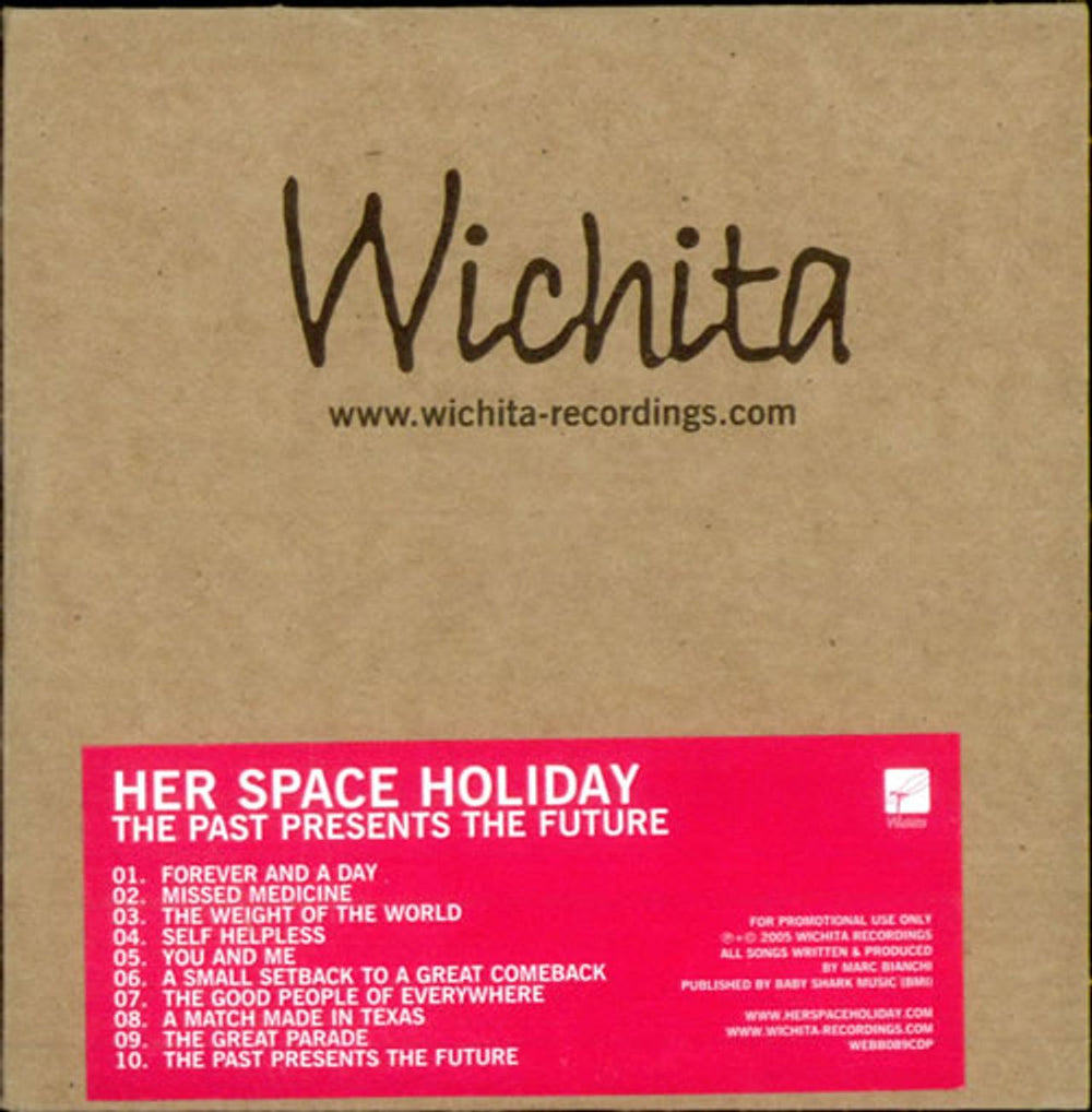 Her Space Holiday The Past Presents The Future UK Promo CD album (CDLP) WEBB089CDP